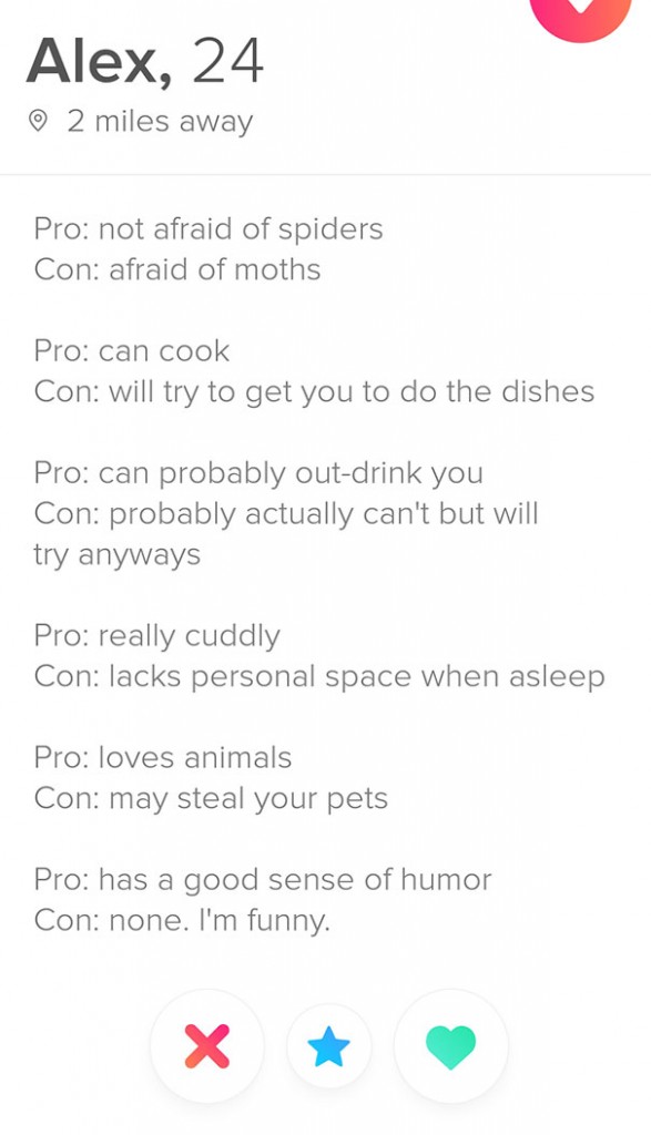 Tinder guy profile picture with a cool bio