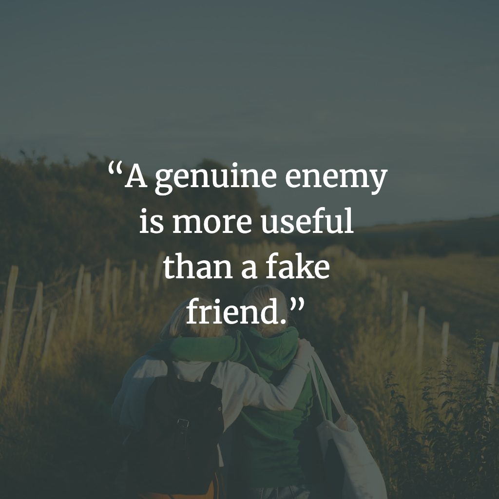 quote image about fake friends and relations
