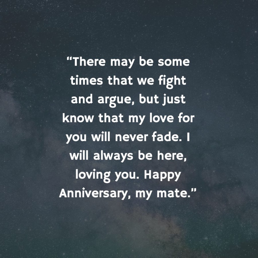 Love quote for wife on her anniversary