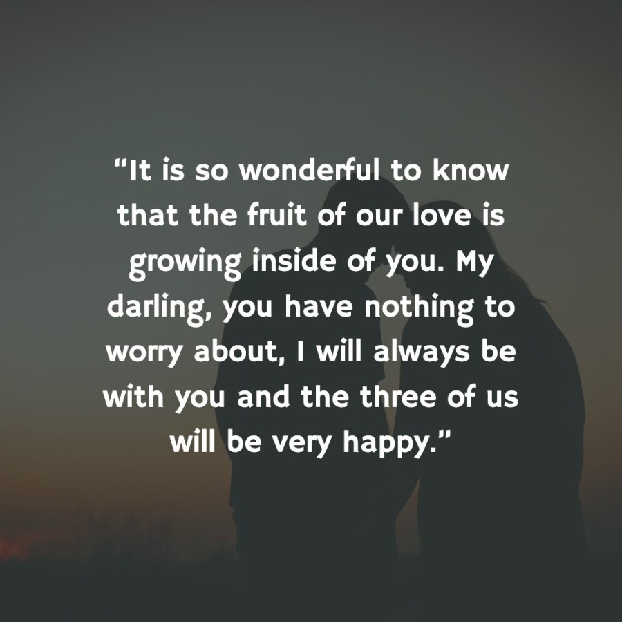 Love quote for wife on getting pregnancy news